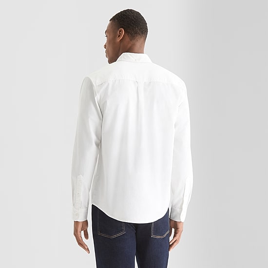 mutual weave Mens Long Sleeve Relaxed Oxford Button-Down Shirt