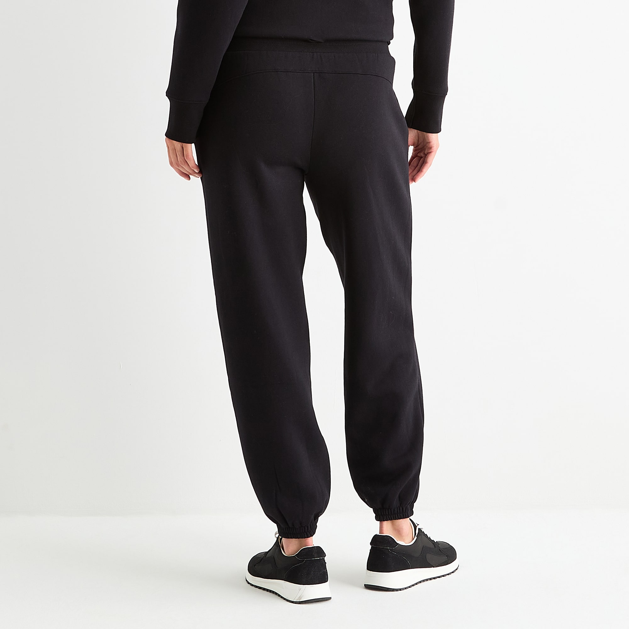 Xersion Womens Drawstring Waist Cuffed Mid Rise Regular Fit Petite Fleece Active Jogger Pant
