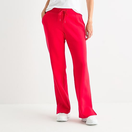 Xersion Womens Super Soft Fleece Straight Leg Sweatpant