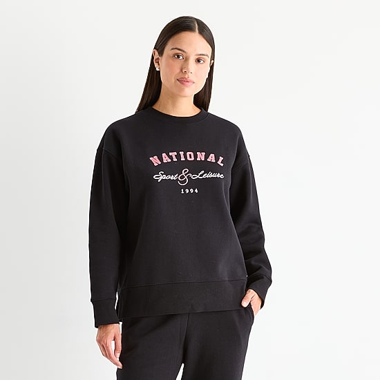 Xersion Womens Crew Neck Long Sleeve Sweatshirt