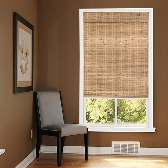 Home Basics Hampton Bamboo Cut-To-Width Light-Filtering Cordless Woven Wood Shade