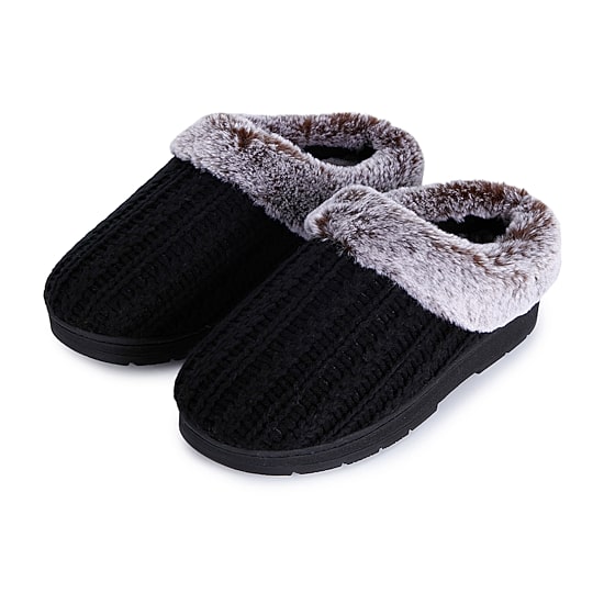 Isotoner Cable Knit Womens Clog Slippers