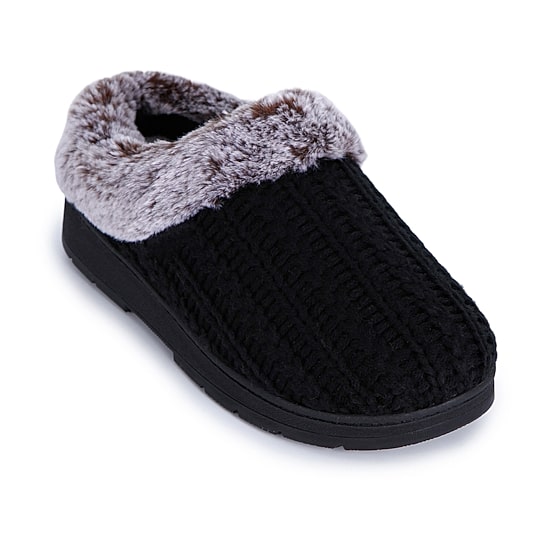 Isotoner Cable Knit Womens Clog Slippers