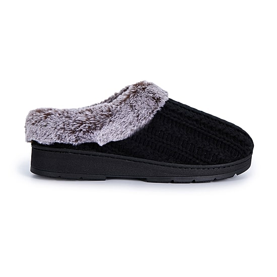 Isotoner Cable Knit Womens Clog Slippers