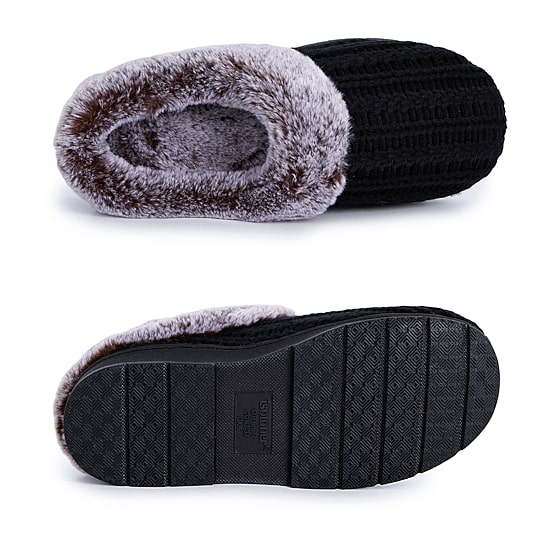 Isotoner Cable Knit Womens Clog Slippers