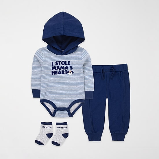 Baby Essentials Baby Boys 3-pc. Baby Clothing Set