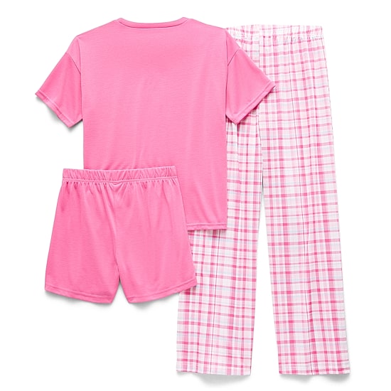 Sleep On It Little & Big Kid Girls Crew Neck Short Sleeve 3-pc. Pajama Set