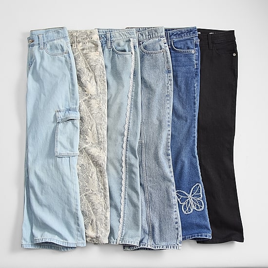 Thereabouts Little & Big Kid Girls Adjustable Waist Stretch Fabric Superflex Mid Rise Regular Fit Bootcut Jean