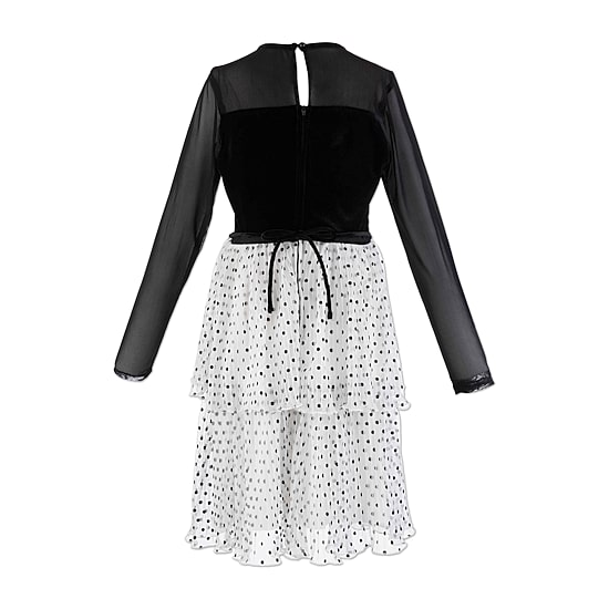 Speechless Big Kid Girls Fitted Long Sleeve Velvet Fit + Flare Dress