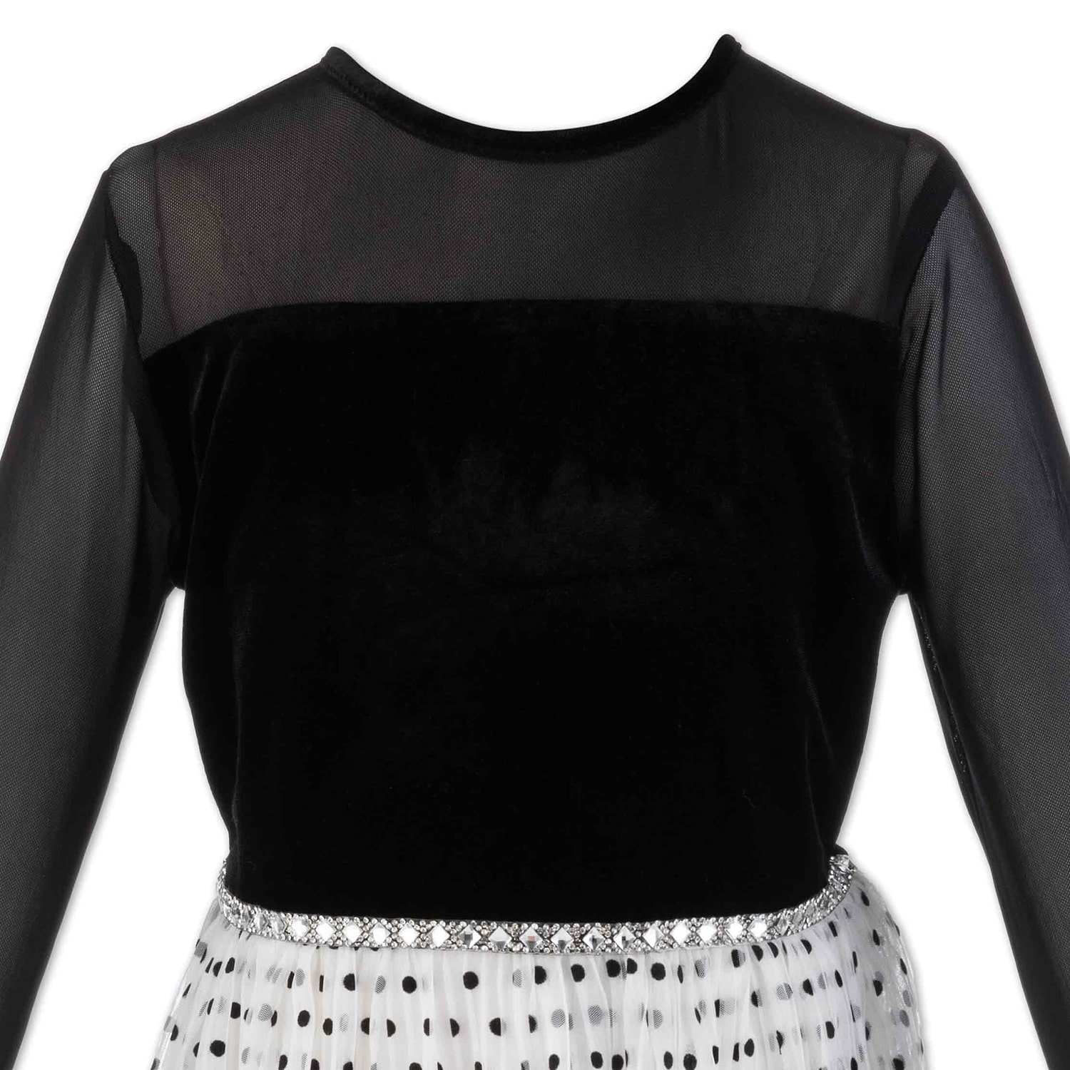 Speechless Big Kid Girls Long Sleeve Fitted Velvet Fit + Flare Dress