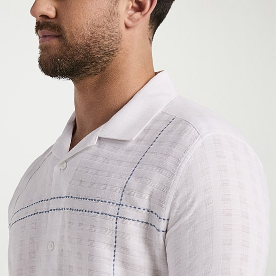 Cubavera Mens Short Sleeve Regular Fit Button-Down Shirt
