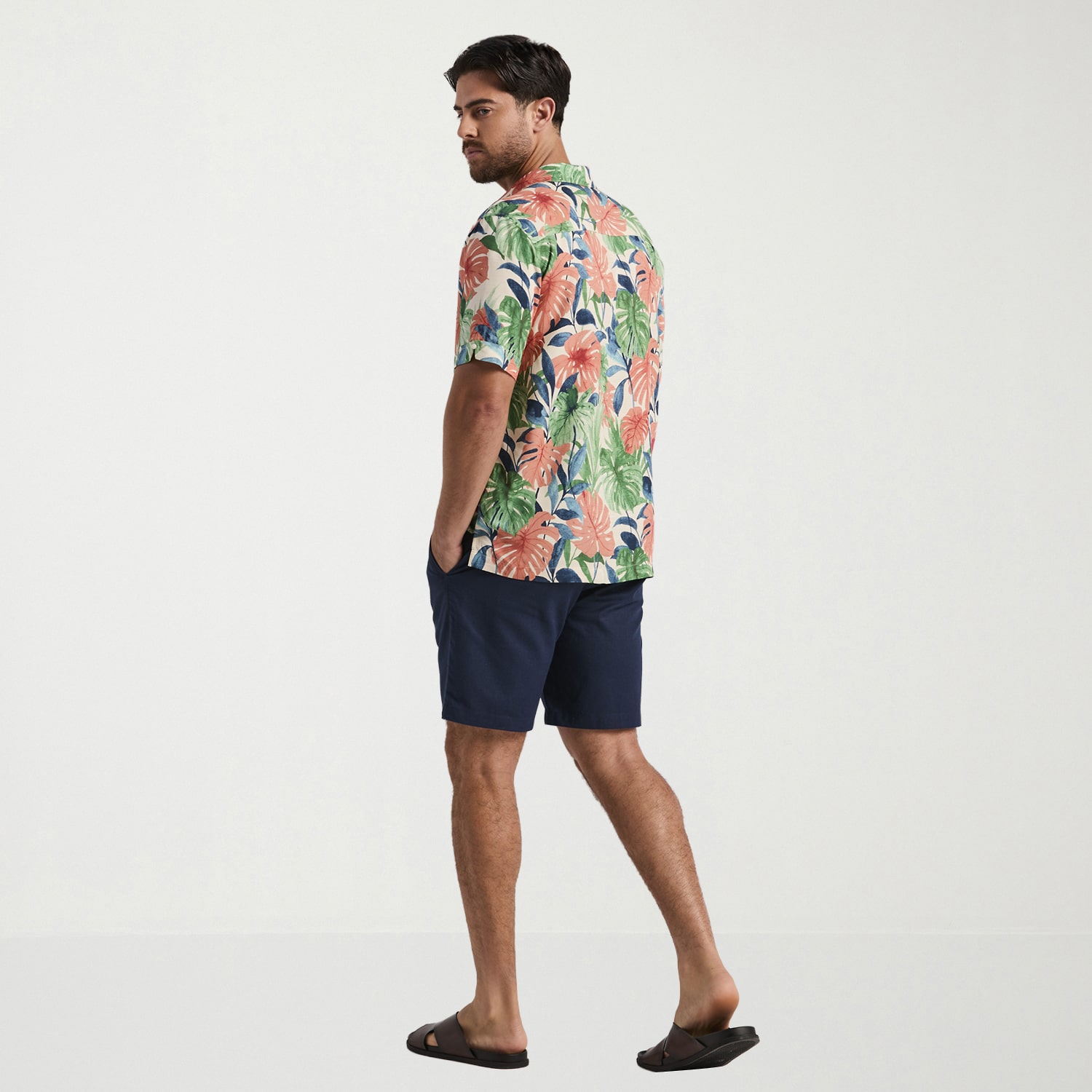 Cubavera Mens Short Sleeve Regular Fit Button-Down Shirt