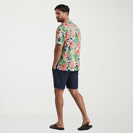 Cubavera Mens Short Sleeve Regular Fit Button-Down Shirt