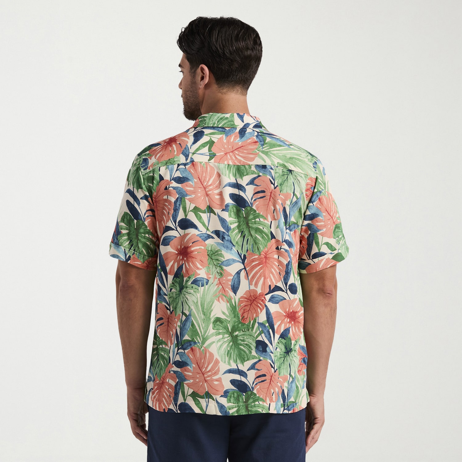 Cubavera Mens Short Sleeve Regular Fit Button-Down Shirt