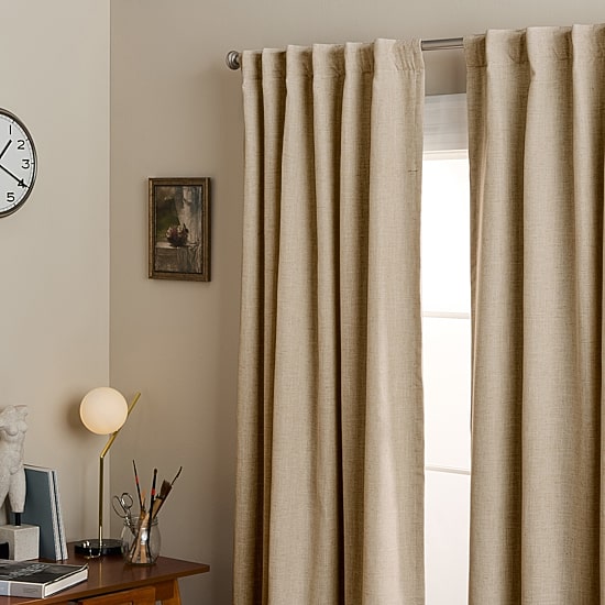 Town And Country Arlo Solid Tab Top Blackout Set of 2 Curtain Panel