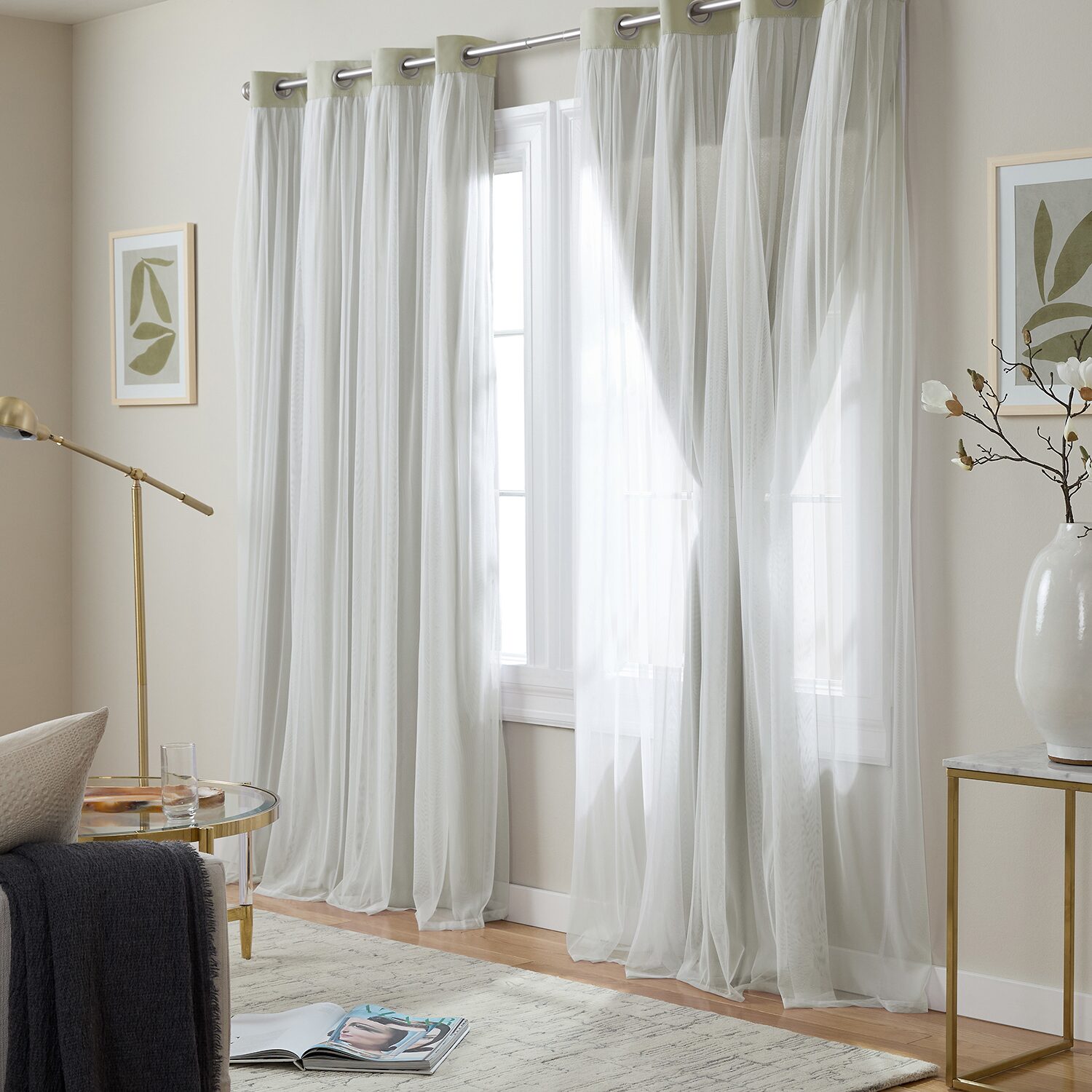 Town And Country Talia Grommet Top Room Darkening Set of 2 Curtain Panel