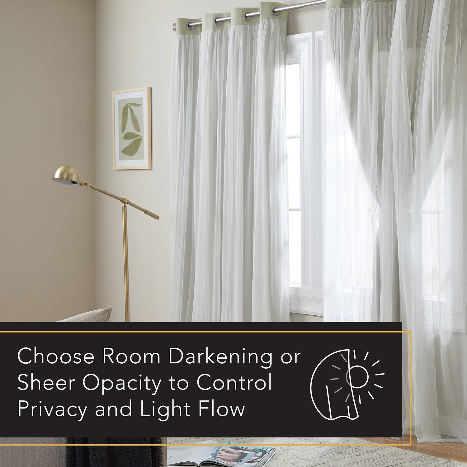 Town And Country Talia Grommet Top Room Darkening Set of 2 Curtain Panel