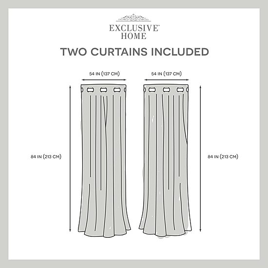 Exclusive Home Curtains Jamaica Palm Grommet Top Light-Filtering Set of 2 Outdoor Curtain Panel