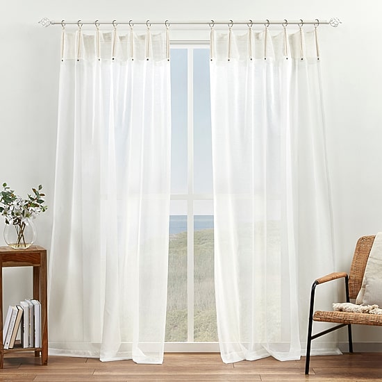 Exclusive Home Curtains Hawkins Ring Top Sheer Set of 2 Curtain Panel