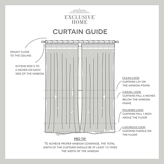 Exclusive Home Curtains Hawkins Ring Top Sheer Set of 2 Curtain Panel