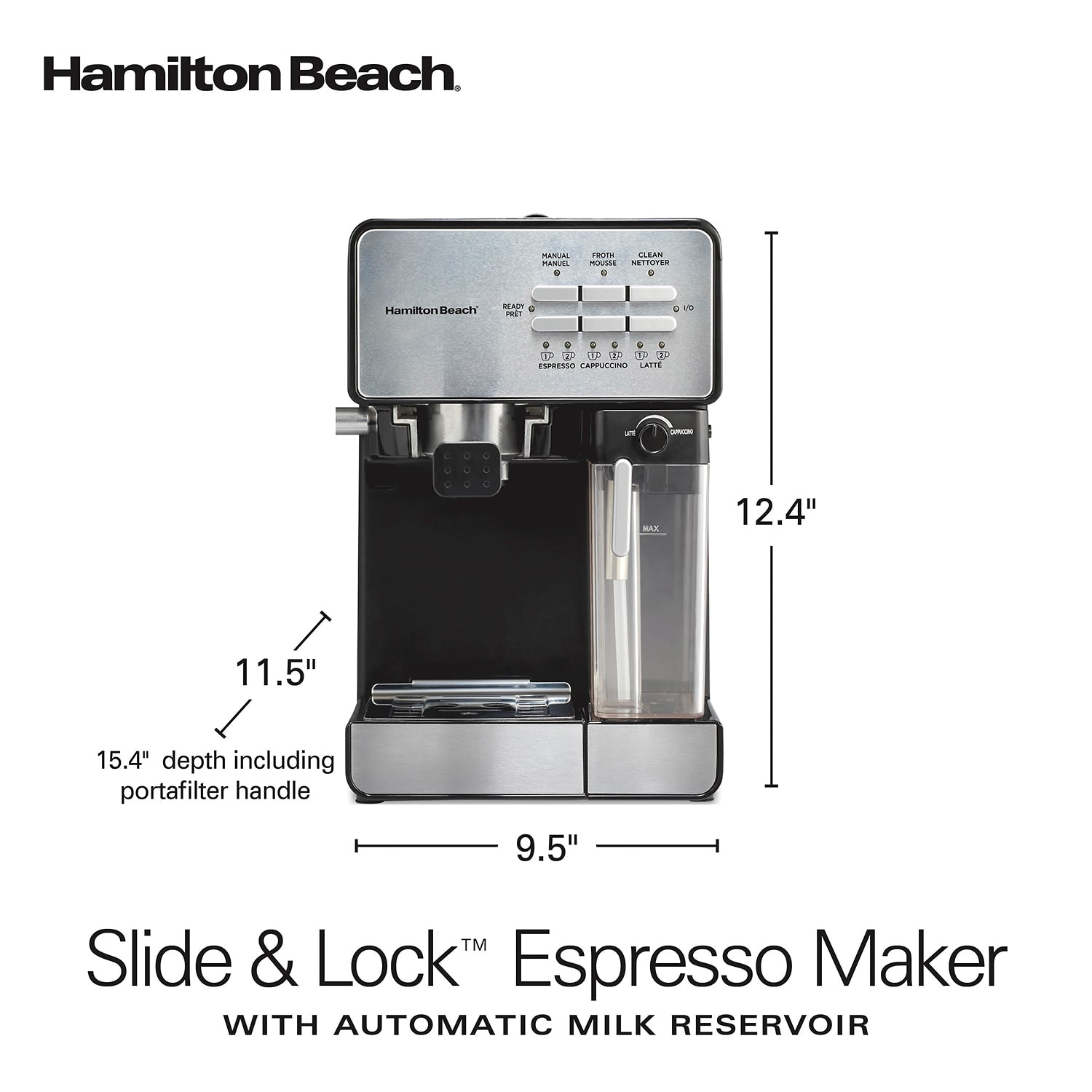 Hamilton Beach Slide & Lock Espresso Machine