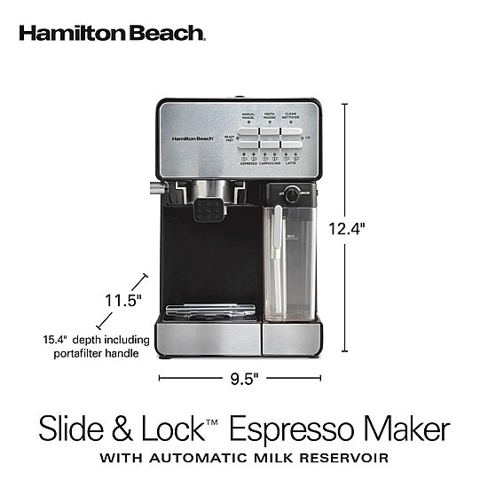 Hamilton Beach Slide & Lock Espresso Machine