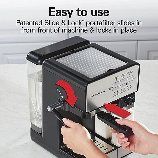 Hamilton Beach Slide & Lock Espresso Machine