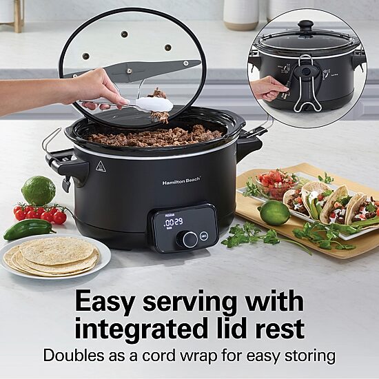 Hamilton Beach Ready, Set, Dinner 6 Qt Slow Cooker