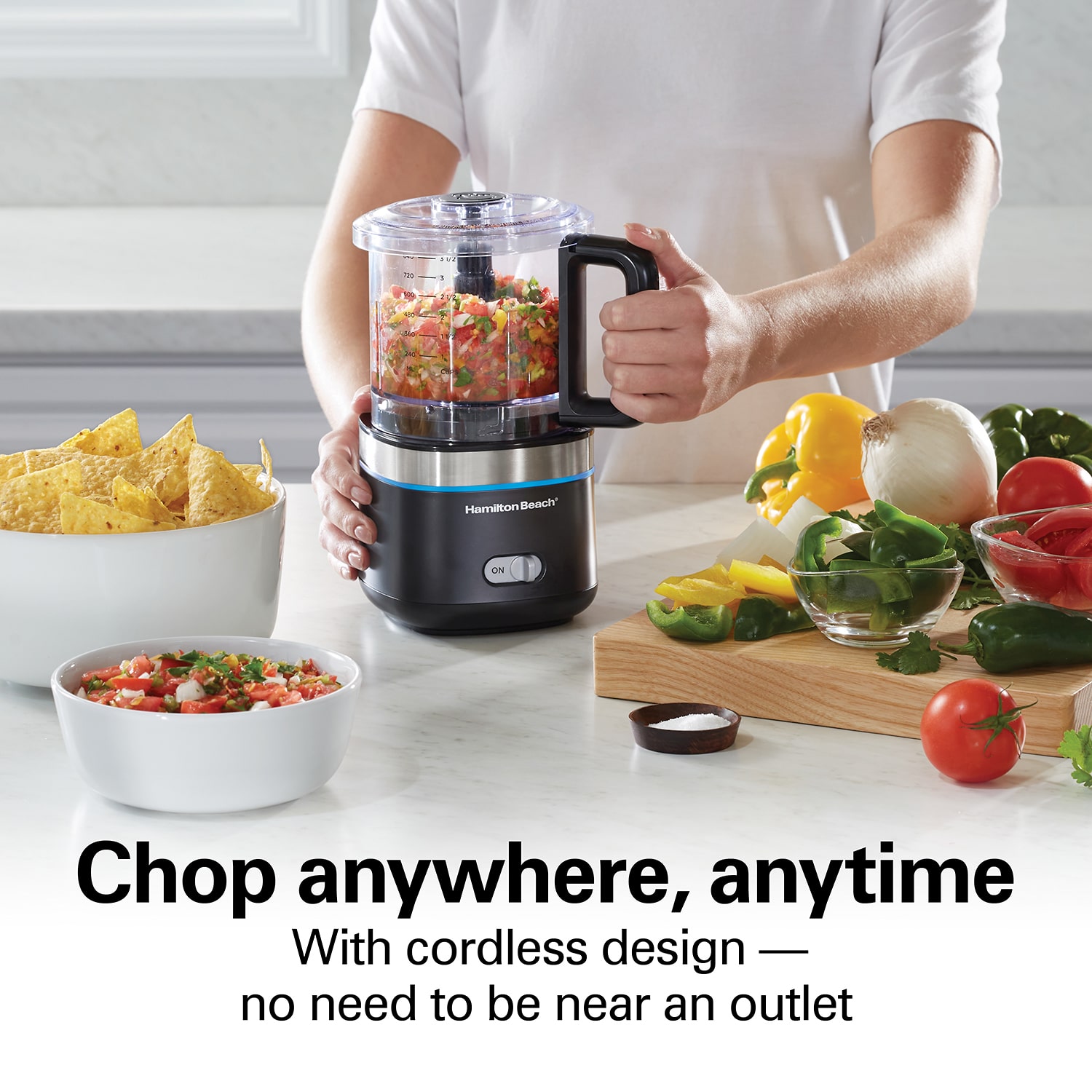 Hamilton Beach Lithium Ion 4 Cups Food Processor