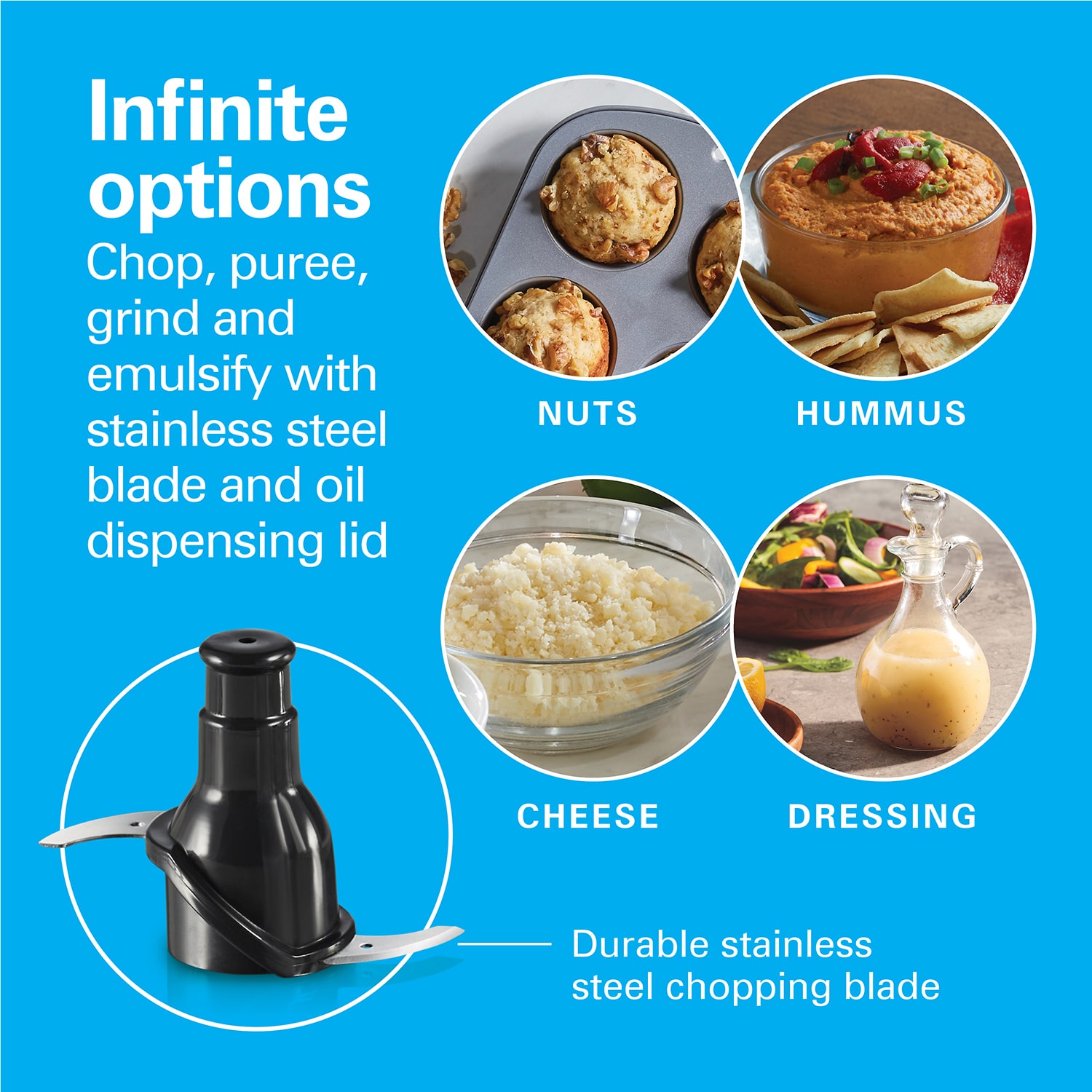 Hamilton Beach Lithium Ion 4 Cups Food Processor