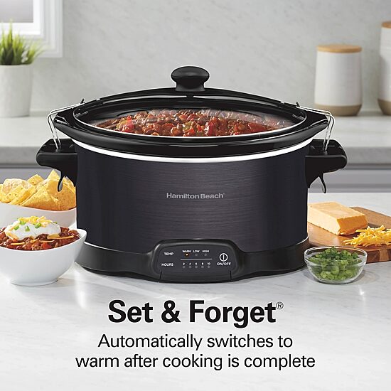 Hamilton Beach Stay Or Go 7 Qt Programmable Slow Cooker