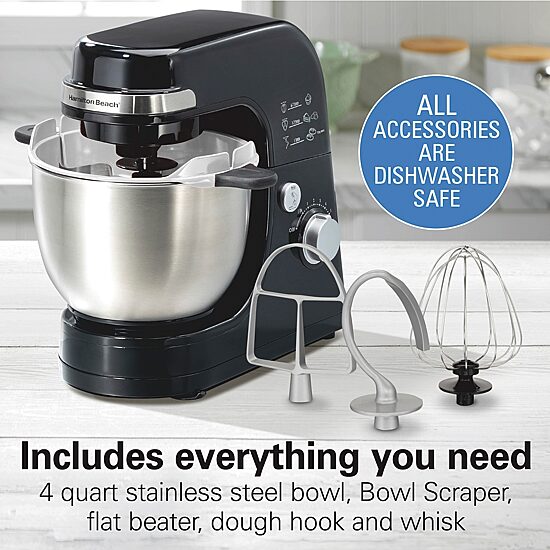 Hamilton Beach Stack & Scrape 4 Qt Stand Mixer