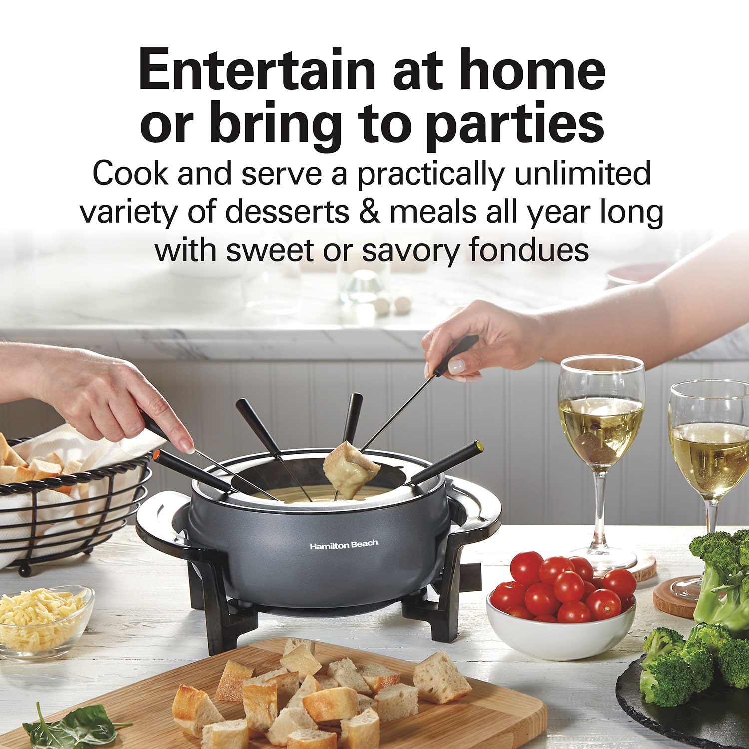 Hamilton Beach 6-pc. Stainless Steel Non-Stick Fondue Pot
