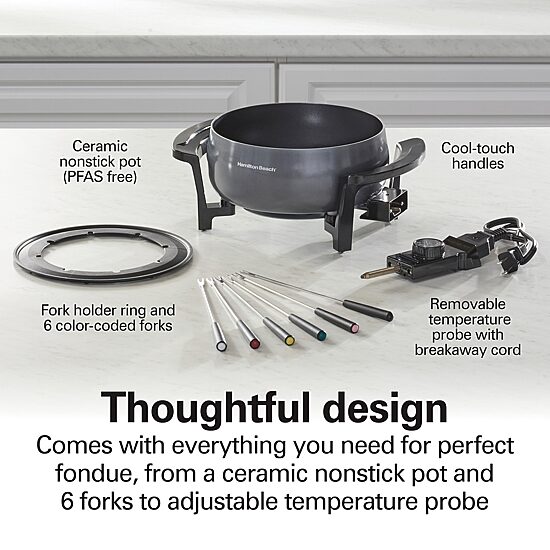 Hamilton Beach 6-pc. Stainless Steel Non-Stick Fondue Pot