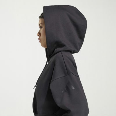 adidas Womens Long Sleeve Fleece Zipper Hoodie