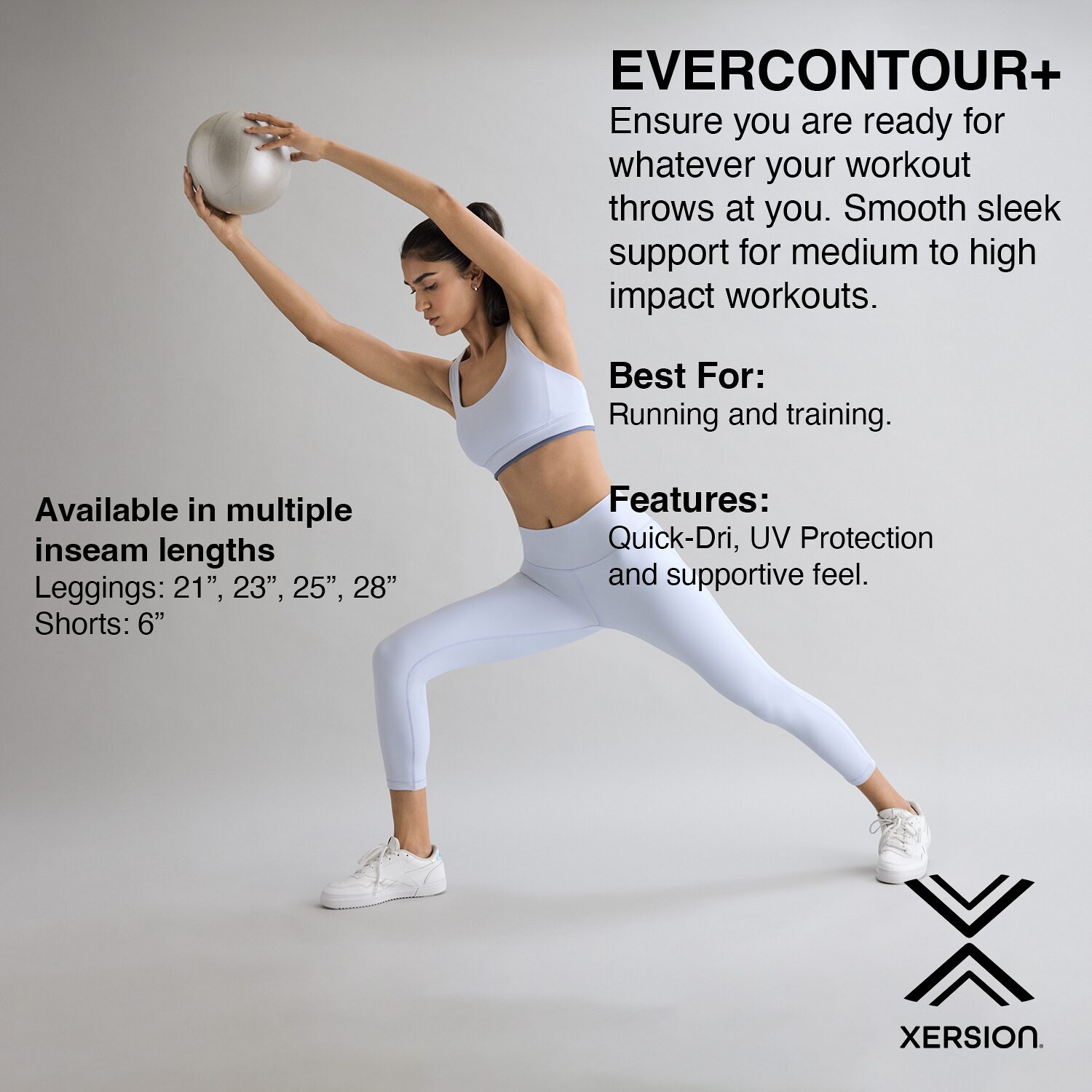 Xersion EverContour+ Womens 6" High Rise Stretch Fabric Quick Dry Bike Short