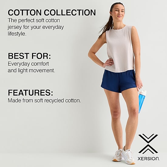 Xersion Womens Cotton Crew Neck Short Sleeve T-Shirt