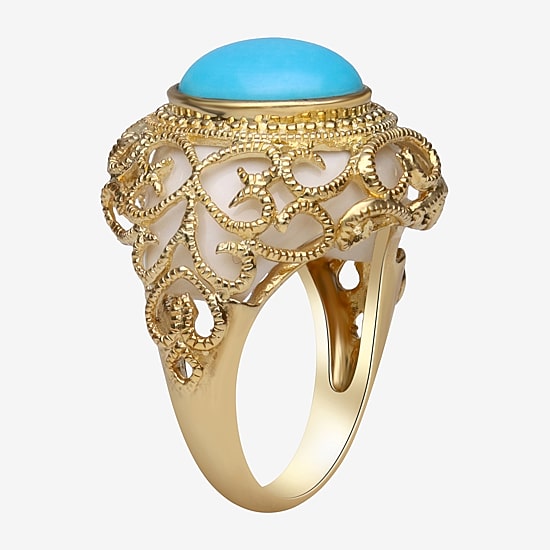 LIMITED QUANTITIES  Genuine Turquoise Scroll Ring