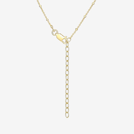 Womens White Mother Of Pearl 18K Gold Over Silver Butterfly 18 Inch Pendant Necklace