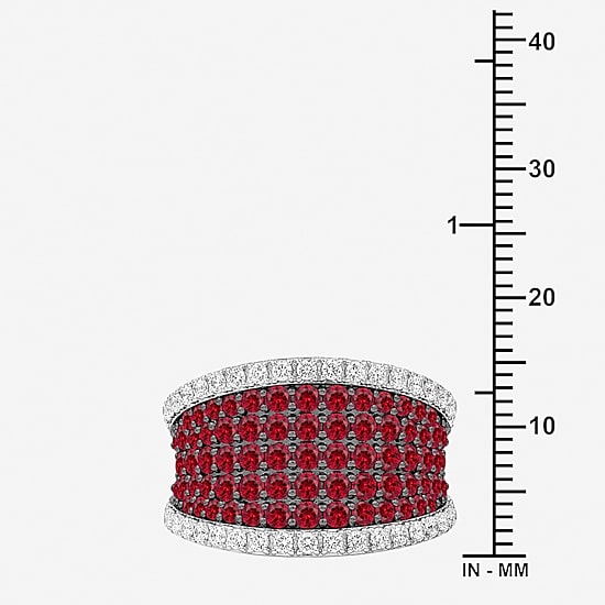 Womens 3MM Simulated or Lab Created Gemstone Sterling Silver Band