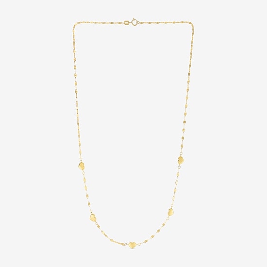 Gold Addiction Womens 14K Gold 18 Inch Chain Necklace