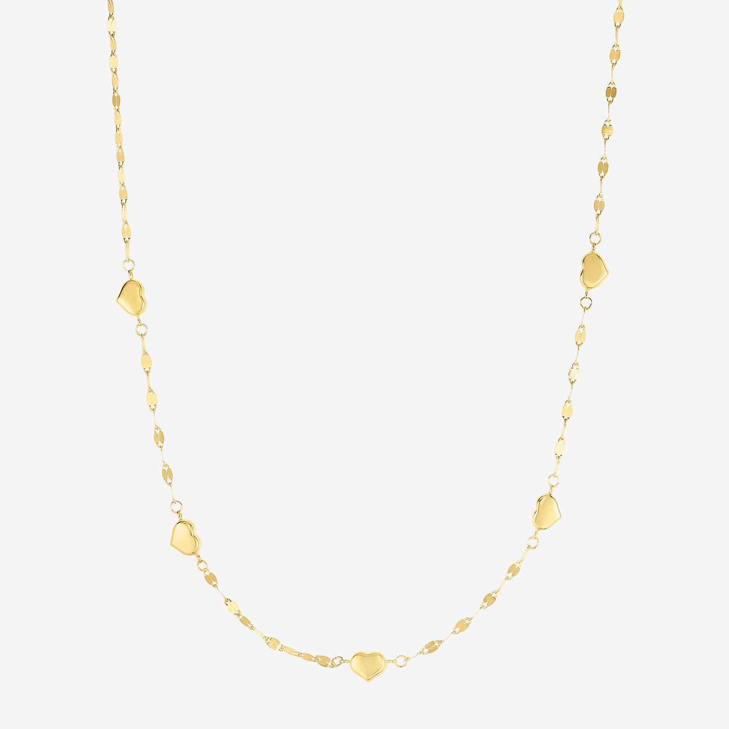 Gold Addiction Womens 14K Gold 18 Inch Chain Necklace