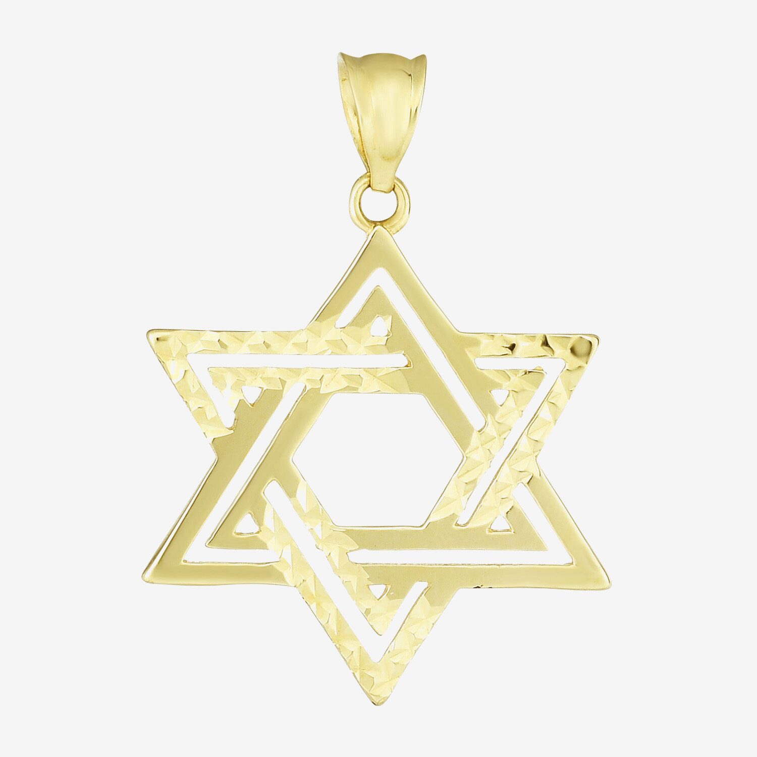 Religious Jewelry Star Of David Unisex Adult 14K Gold Star Pendant