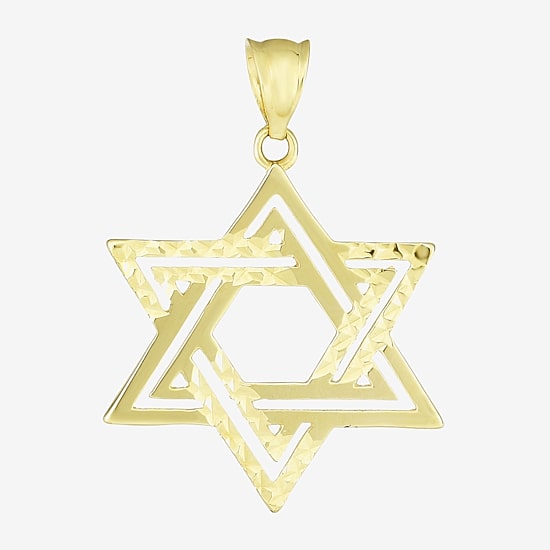 Religious Jewelry Star Of David Unisex Adult 14K Gold Star Pendant