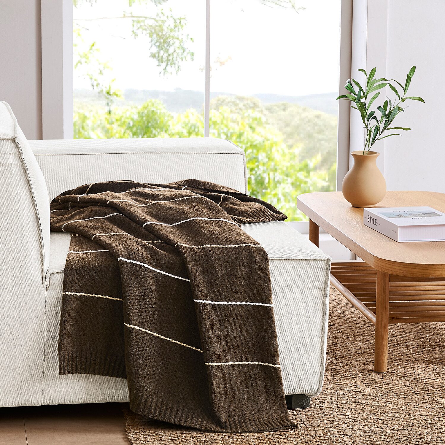 Brooklyn Loom Oxford Stripe Throw