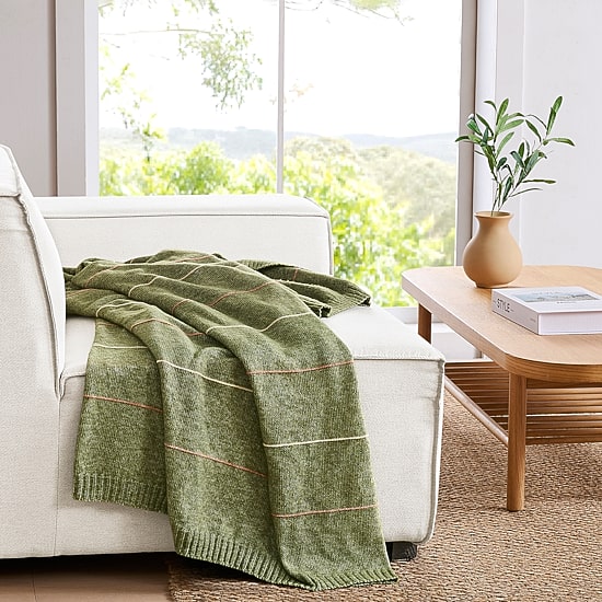 Brooklyn Loom Oxford Stripe Throw