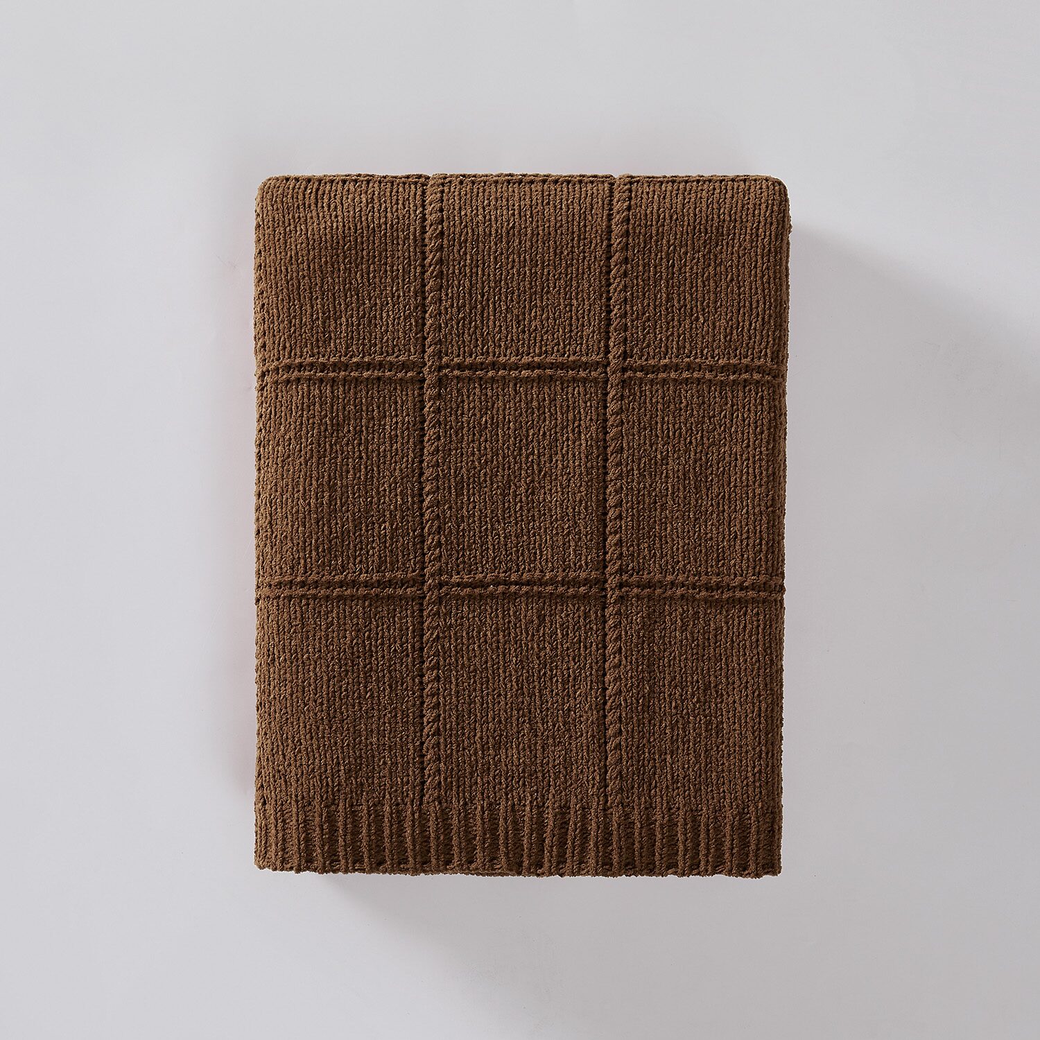 Brooklyn Loom Grid Chenille Knit Throw