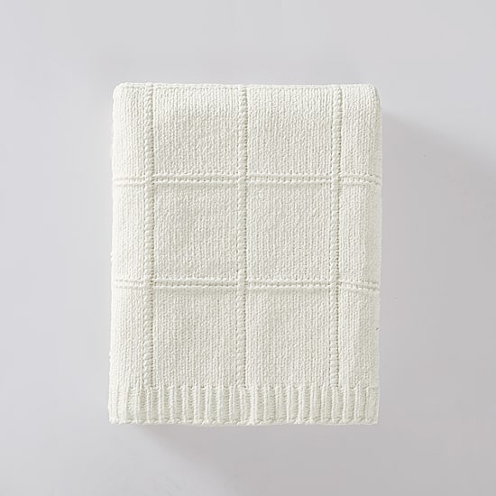 Brooklyn Loom Grid Chenille Knit Throw