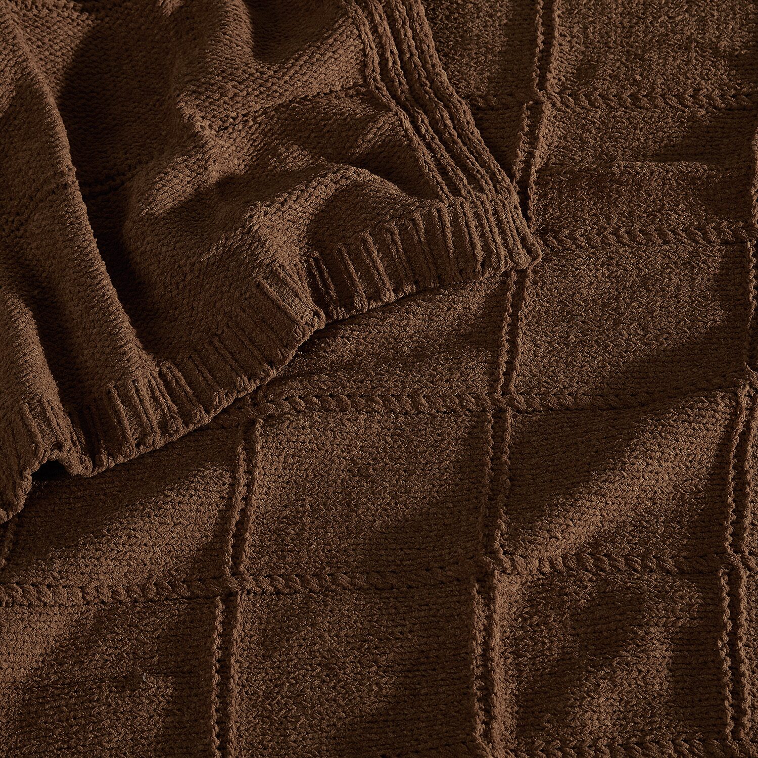Brooklyn Loom Grid Chenille Knit Throw