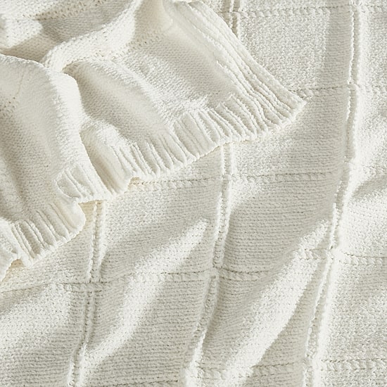 Brooklyn Loom Grid Chenille Knit Throw